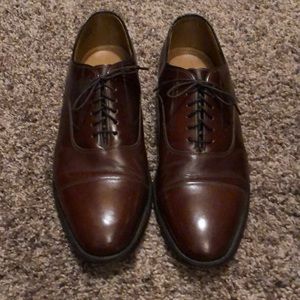 Johnston and Murphy brown dress shoes.